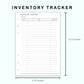 Personal Wide Inserts - Inventory Tracker