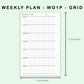 FC Compact Inserts - Weekly Plan - WO1P - Grid