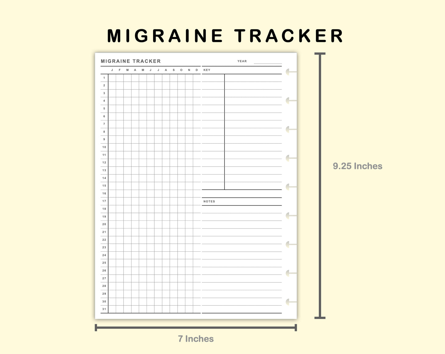 Classic HP Inserts - Migraine Tracker