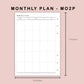 B6 Inserts - Monthly Plan - MO2P - with Top Priority