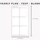 Personal Inserts - Yearly Plan - YO2P - Blank
