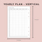 B6 Inserts - Yearly Plan - Vertical