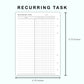 Personal Wide Inserts - Recurring Task