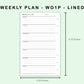 FC Compact Inserts - Weekly Plan - WO1P - Lined