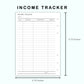 Personal Wide Inserts - Income and Expense Tracker