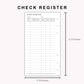 Personal Inserts - Check Register