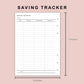 B6 Inserts - Saving Tracker