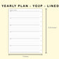 Classic HP Inserts - Yearly Plan - YO2P - Lined