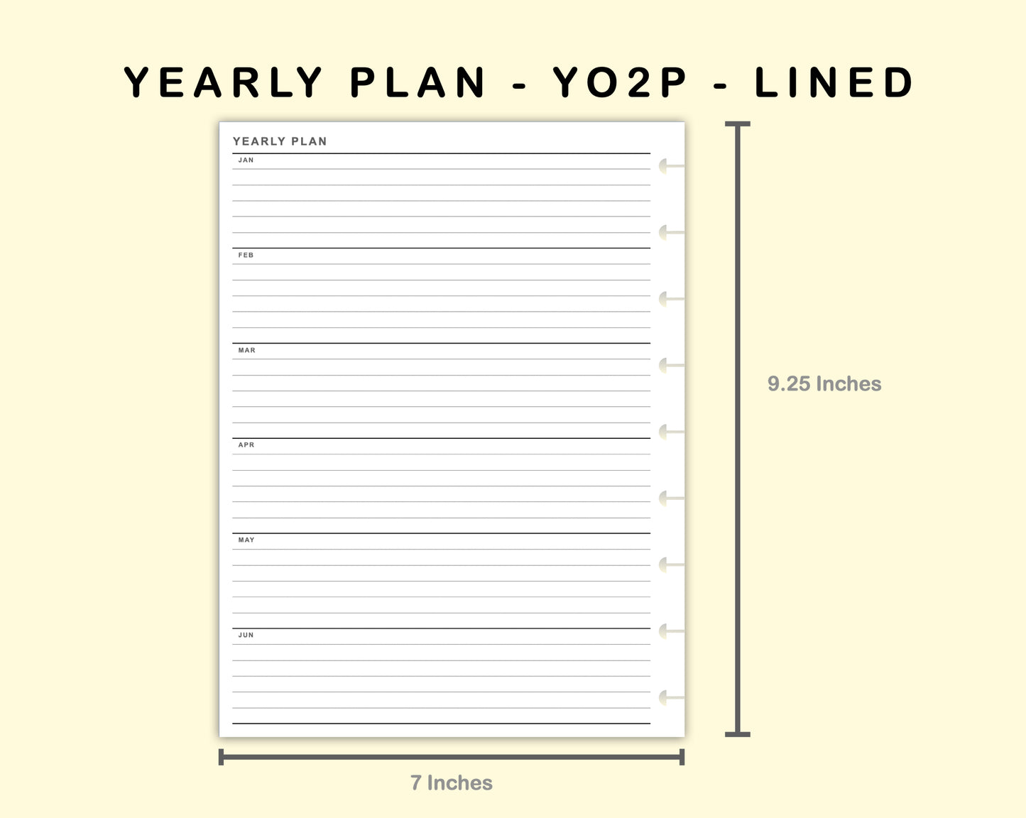Classic HP Inserts - Yearly Plan - YO2P - Lined