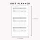 Personal Inserts - Gift Planner