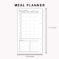 Personal Inserts - Meal Planner with Grocery List