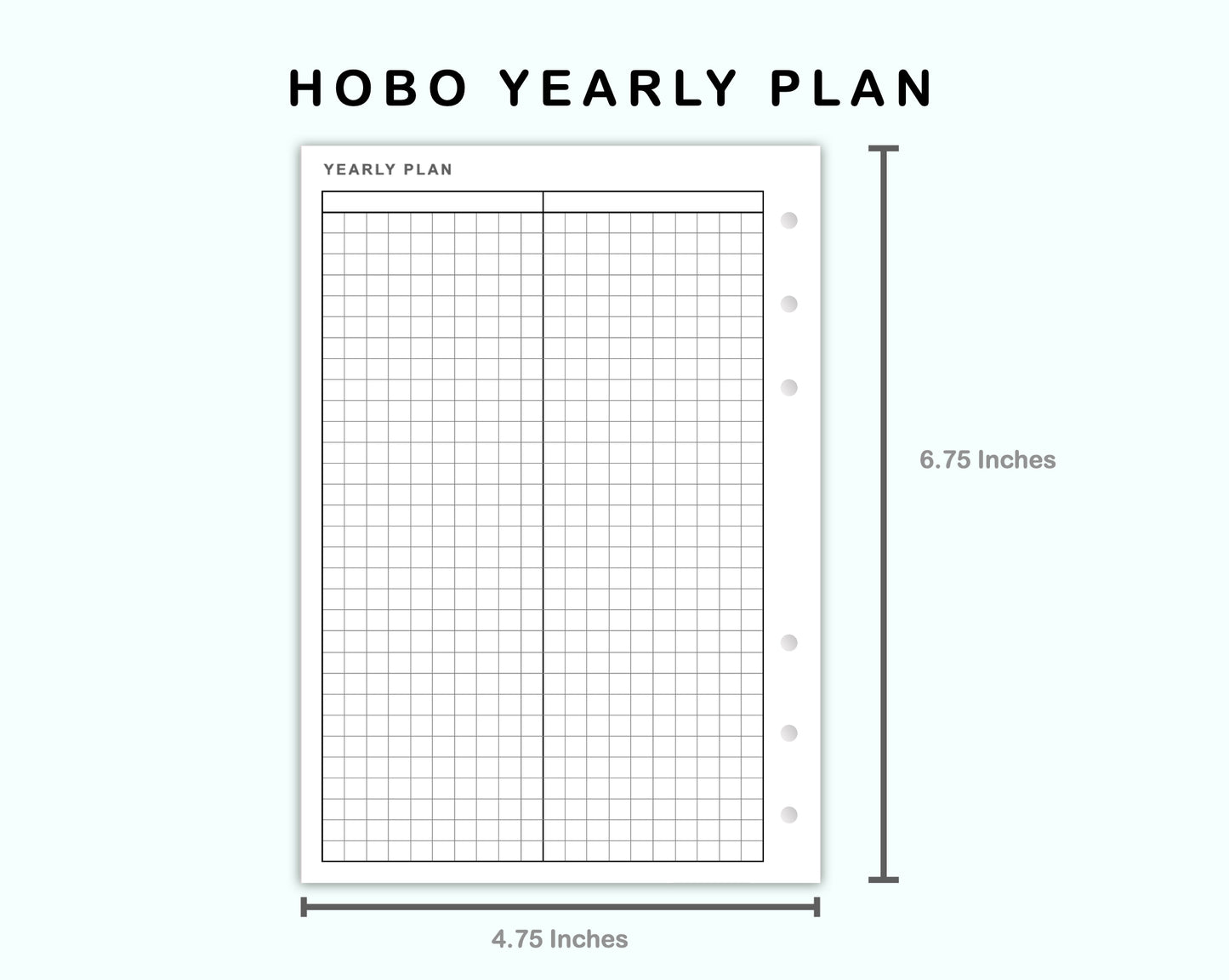 Personal Wide Inserts - Yearly Plan - Hobonichi
