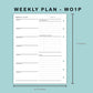B6 Wide Inserts - Weekly Plan - WO1P - with Top Priority