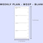 Skinny Classic HP Inserts - Weekly Plan - WO2P - Blank