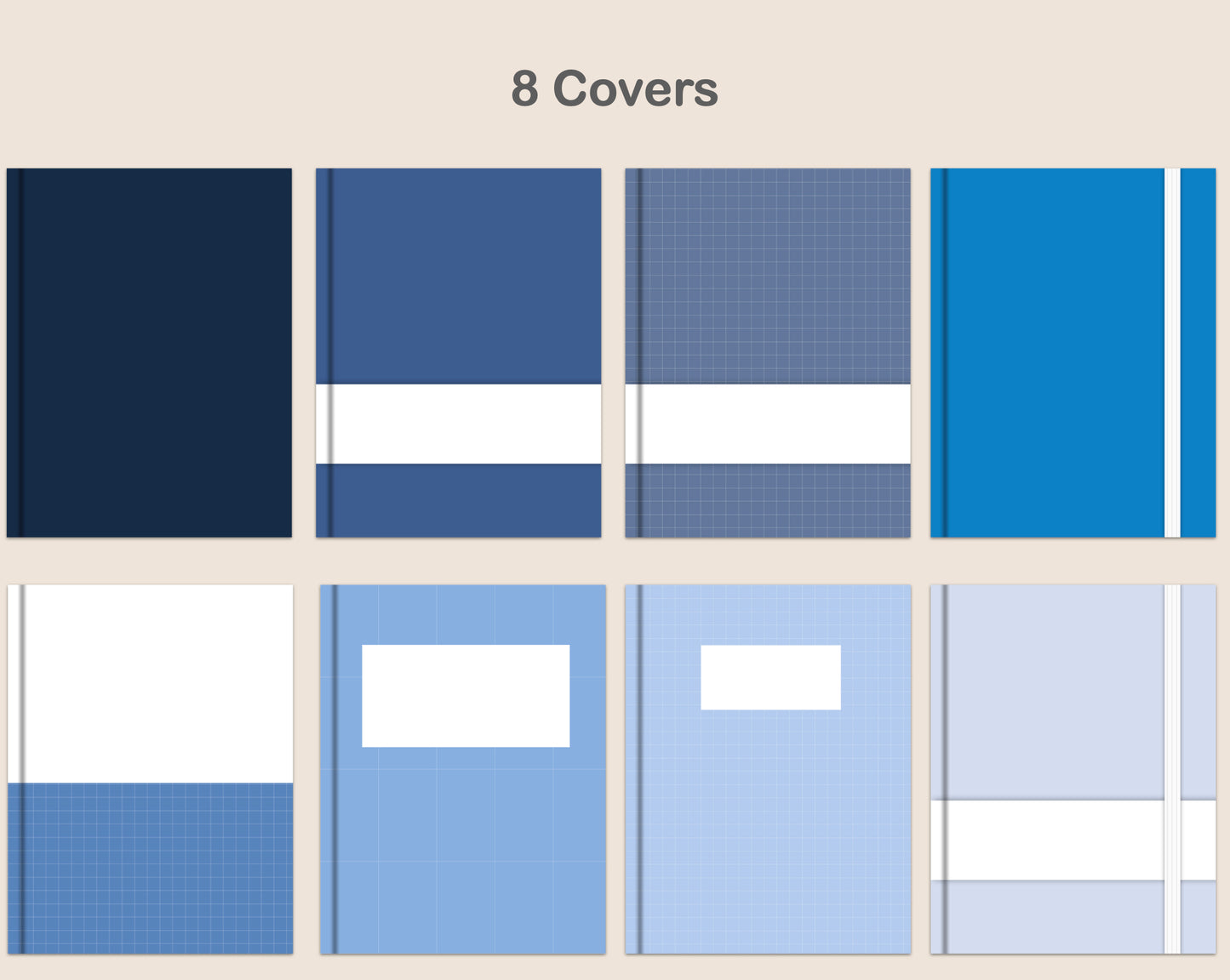 Digital Notebook 8 Tab - Portrait - Classic Blue