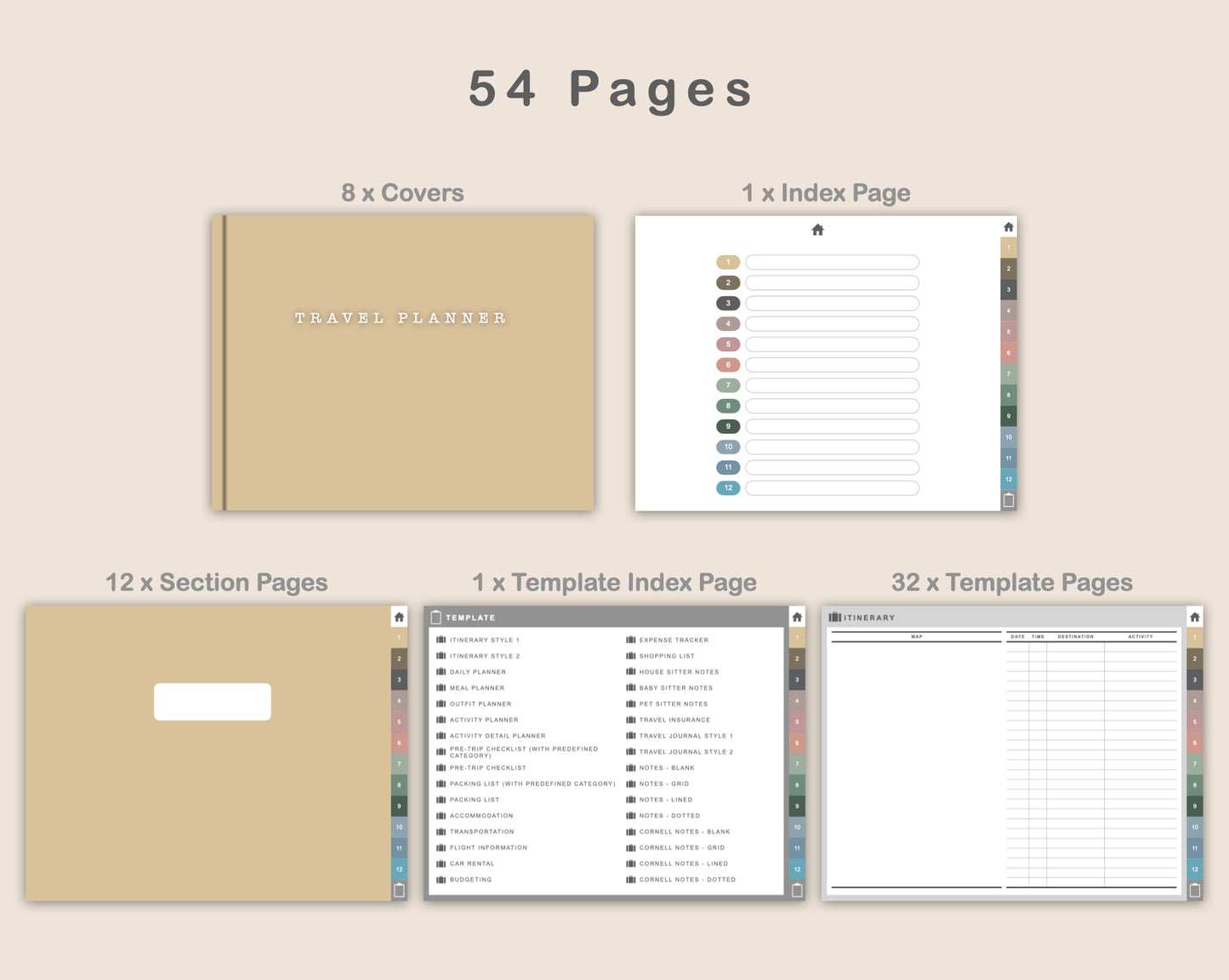 Digital Travel Planner - Landscape - Muted