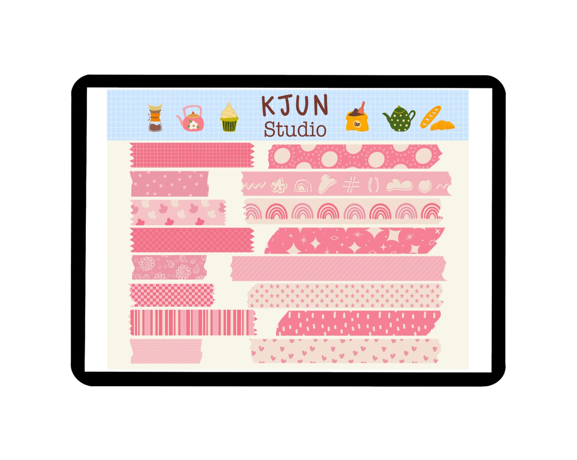 Digital Washi Tape - Bright Pink