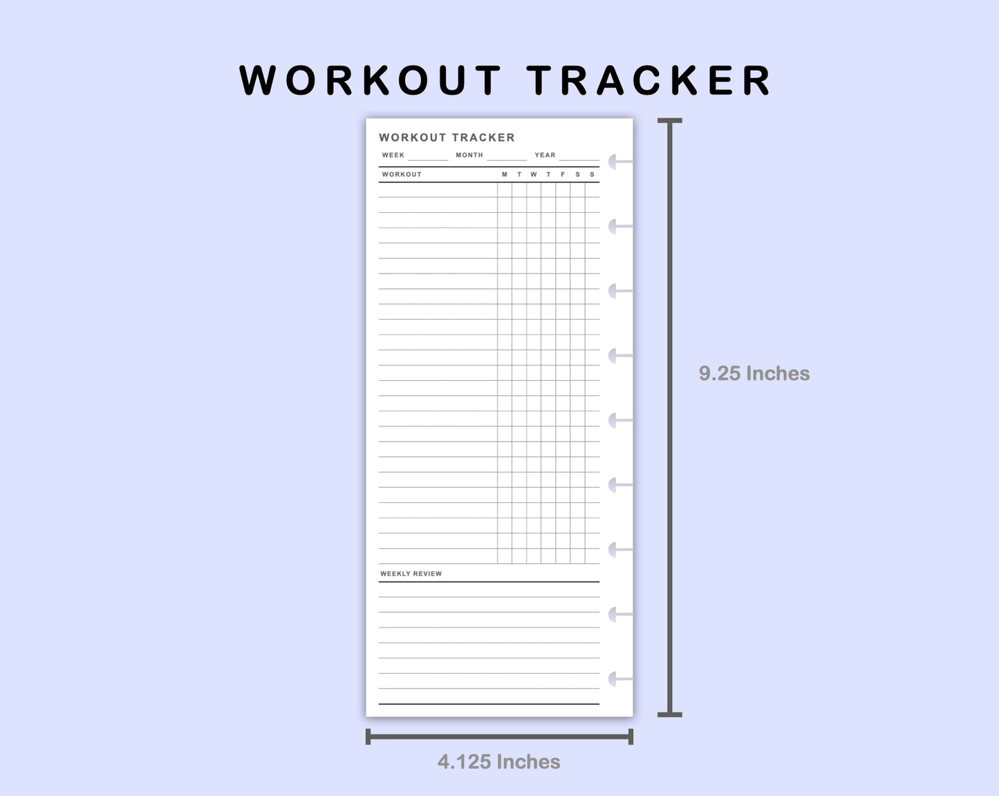 Skinny Classic HP Inserts - Workout Tracker