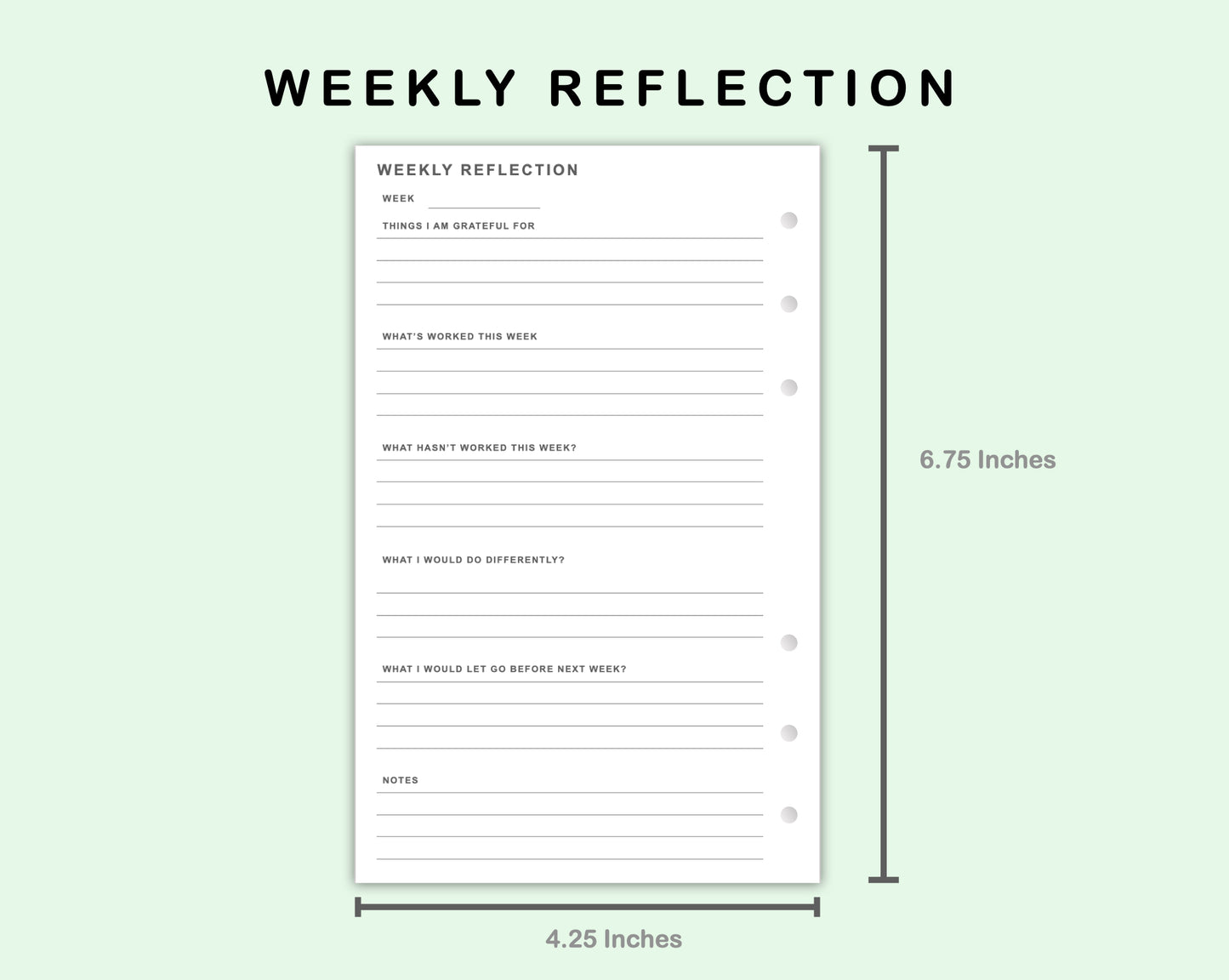 FC Compact Inserts - Weekly Reflection