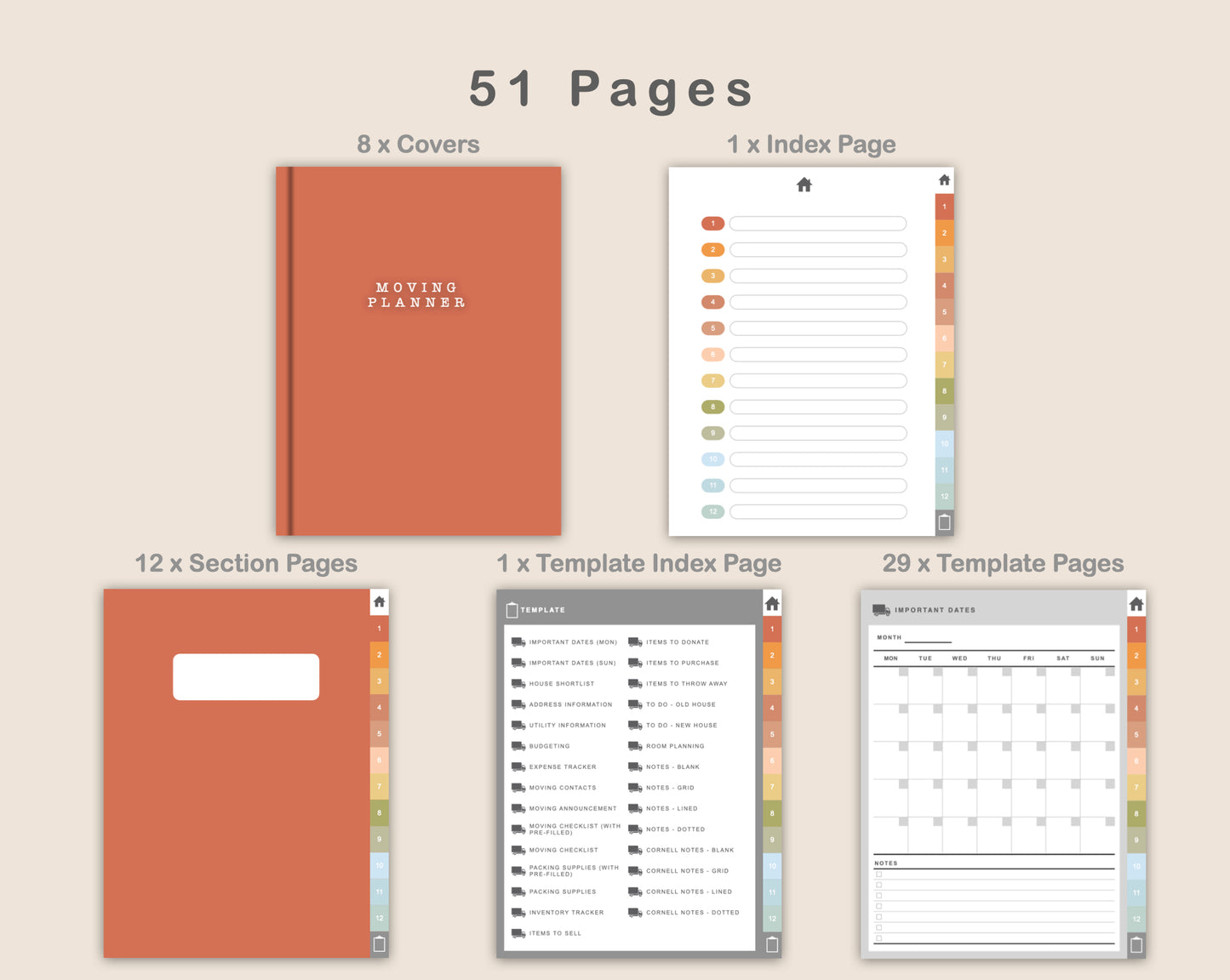 Digital Moving Planner - Autumn