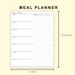 Classic HP Inserts - Meal Planner with Grocery List