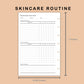 Mini Happy Planner Inserts - Skincare Routine