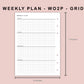 B6 Inserts - Weekly Plan - WO2P - Grid