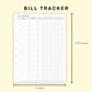Classic HP Inserts - Bill Tracker