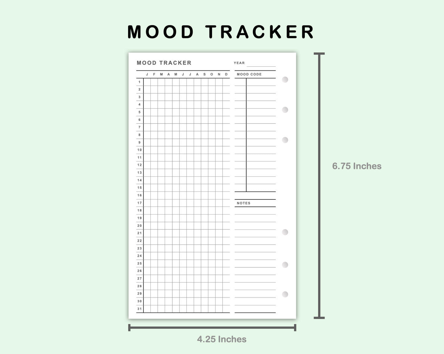 FC Compact Inserts - Mood Tracker