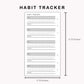 Personal Inserts - Habit Tracker