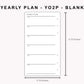 Personal Inserts - Yearly Plan - YO2P - Blank