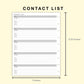 Classic HP Inserts - Contact List