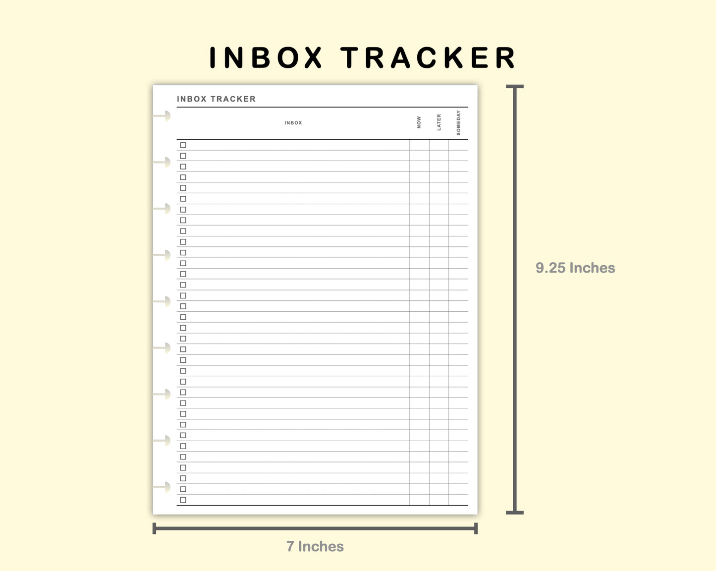 Classic HP Inserts - Inbox Tracker