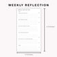 Personal Inserts - Weekly Reflection