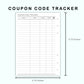 Personal Wide Inserts - Coupon Code Tracker
