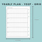 B6 Wide Inserts - Yearly Plan - YO2P - Grid