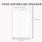 Personal Inserts - Food Expiration Tracker
