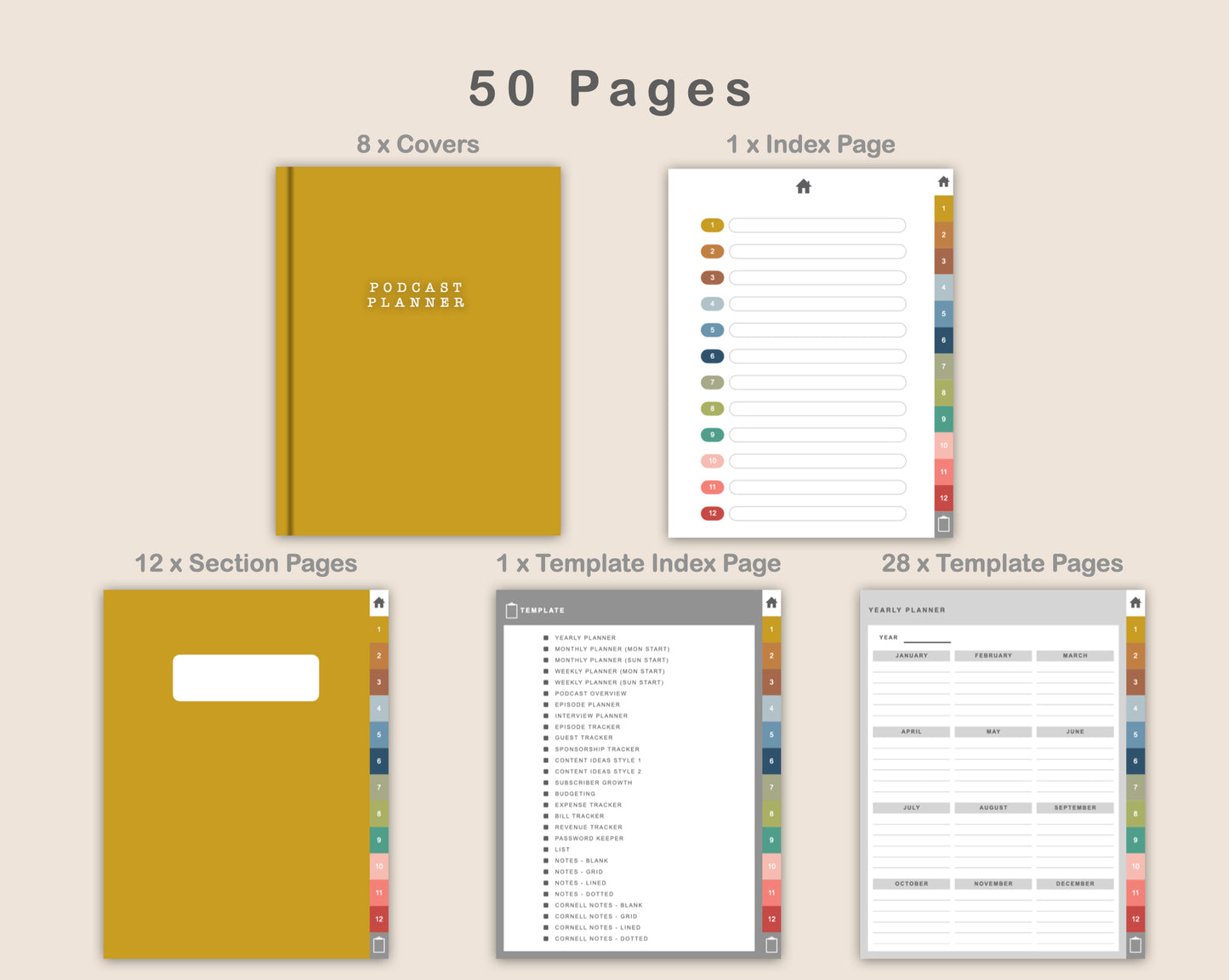 Digital Podcast Planner - Modern