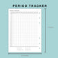 B6 Wide Inserts - Period Tracker