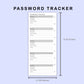 Skinny Classic HP Inserts - Password Tracker