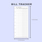 Skinny Classic HP Inserts - Bill Tracker
