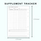 Personal Wide Inserts - Supplement Tracker