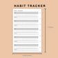 Mini Happy Planner Inserts - Habit Tracker