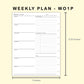 Classic HP Inserts - Weekly Plan - WO1P - with Top Priority