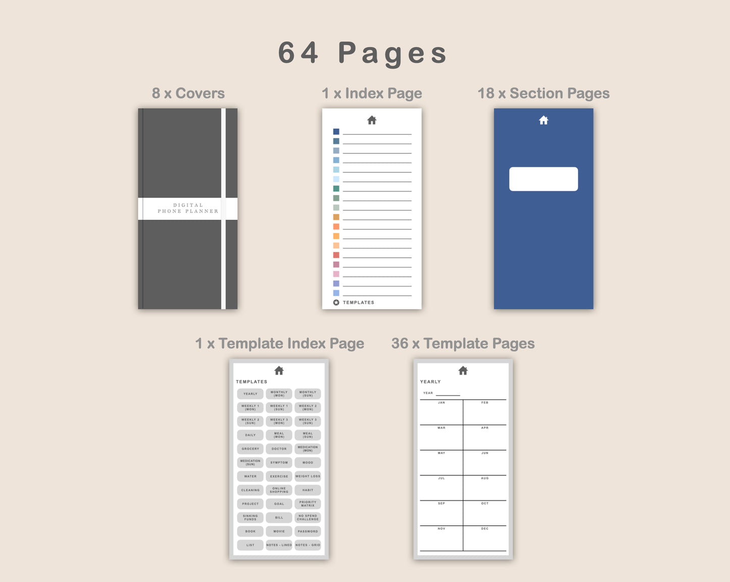 Digital Phone Planner DIY - Spring