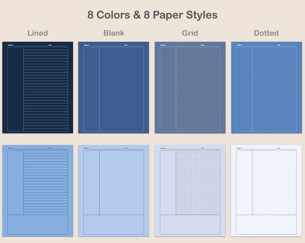 Digital Cornell Notes - Blue – kjunstudio