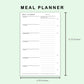 FC Compact Inserts - Meal Planner with Grocery List