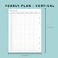 B6 Wide Inserts - Yearly Plan - Vertical