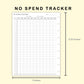 Classic HP Inserts - No Spend Tracker