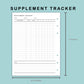 B6 Wide Inserts - Supplement Tracker